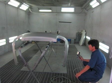 新車のマジェスタにモデリスタのエアロを塗装して取付ています。 - 山梨県 自動車 板金・塗装 イイノボディーサービス